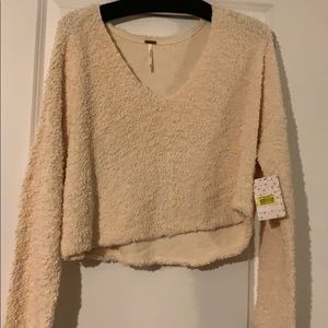 Free People cropped sweater XS